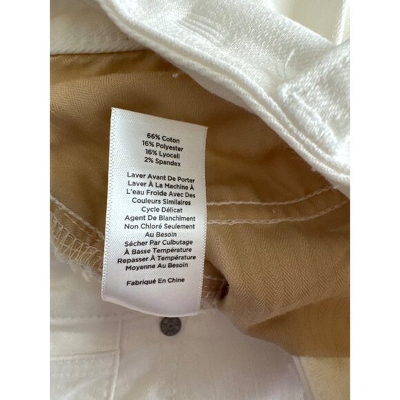 Talbots Womens ivory Button-Front Denim Skirt Size 12 stretch - Picture 5 of 5